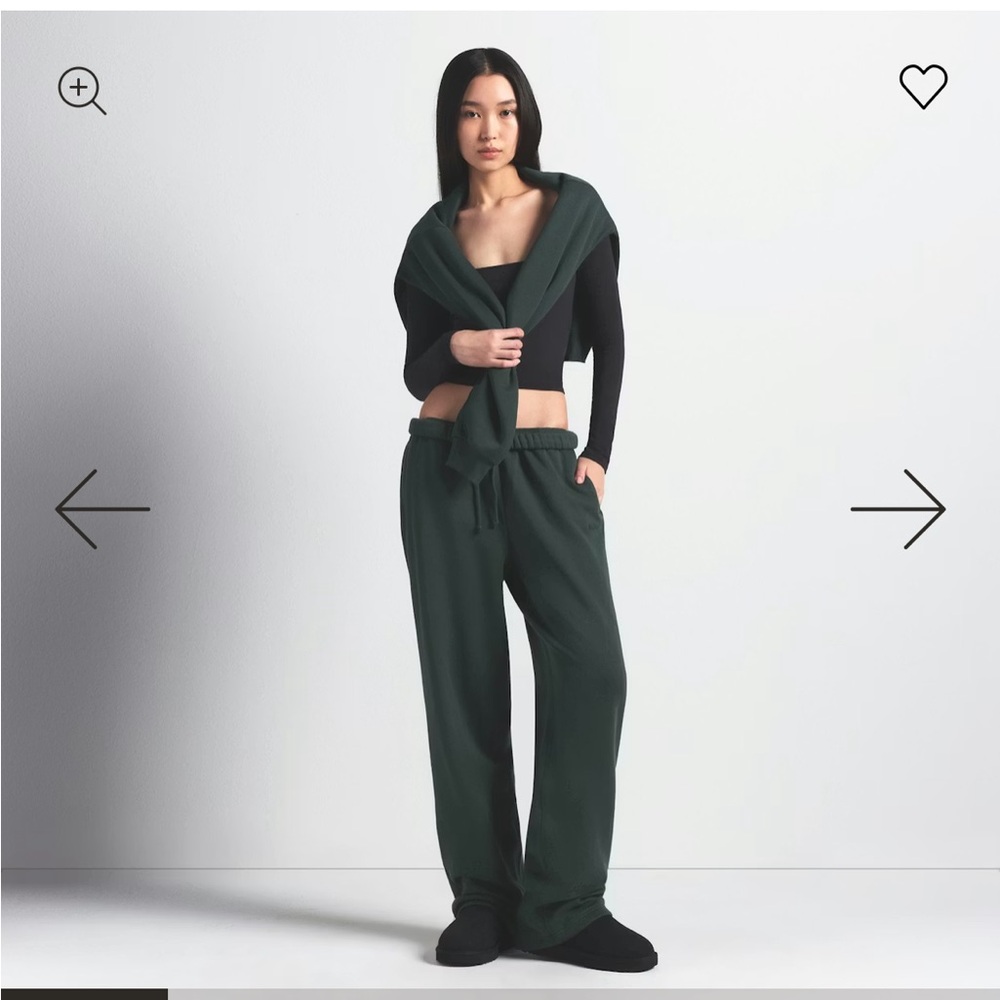 SKIMS Cotton Fleece classic straight leg pant